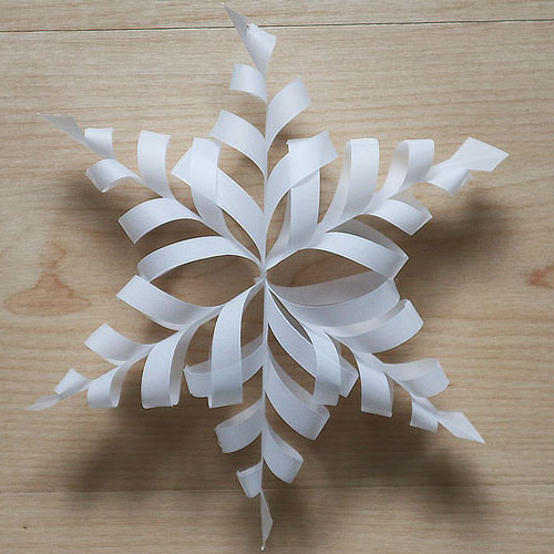 3d paper snowflake craft