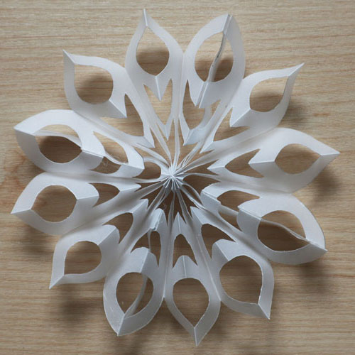 3d paper snowflake craft