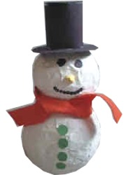paper mache snowman craft