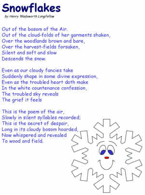 snowflakes poem
