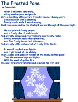 the frosted pane poem