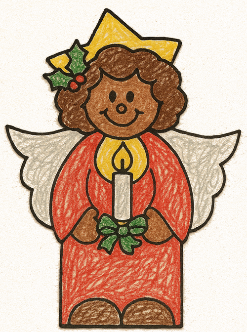 Christmas angel paper craft