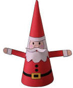 santa paper cone craft
