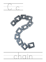 Printable print practice worksheet - Cc chain