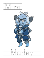 Printable print practice worksheet - Mm marley
