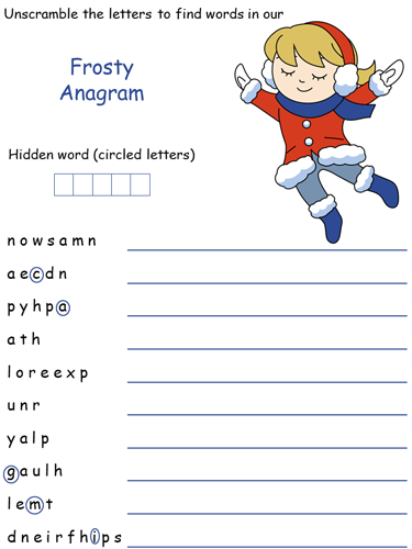 Frosty Anagram Puzzle