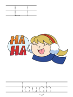 Printable print practice worksheet - Ll laugh