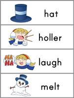 Frosty the Snowman Word Wall Words