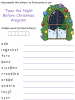 Twas the Night Before Christmas Anagram Puzzles