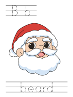 Printable print practice worksheet - Bb beard