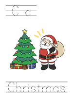 Printable print practice worksheet - Cc Christmas