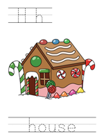 Printable print practice worksheet - Hh house