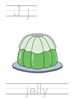 Printable print practice worksheet - Jj jelly