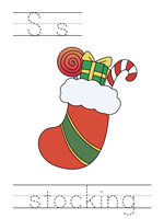 Printable print practice worksheet - Ss stocking