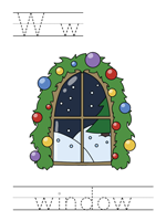 Printable print practice worksheet - Ww window