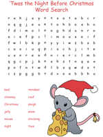 Twas the Night Before Christmas Word Search Puzzles
