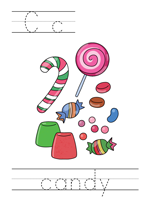 Printable print practice worksheet - Cc candy