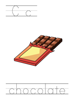 Printable print practice worksheet - Cc chocolate