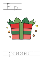 Printable print practice worksheet - Pp present