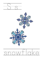 Printable print practice worksheet - Ss snowflake