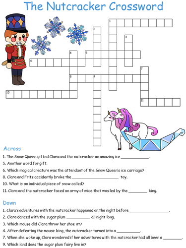 The Nutcracker Crossword Puzzle
