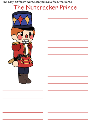 the nutcracker prince word mine