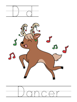 Printable print practice worksheet - Dd Dancer