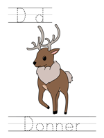 Printable print practice worksheet - Dd Donner