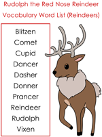 Rudolph the Red-Nosed Reindeer Vocabulary words