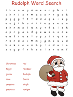Rudolph Word Search Puzzles
