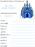 Snow Queen Anagram Puzzles