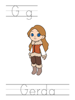 Printable print practice worksheet - Gg Gerda