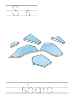Printable print practice worksheet - Ss shard