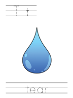 Printable print practice worksheet - Tt tear