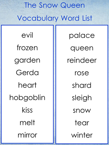 vocabulary words