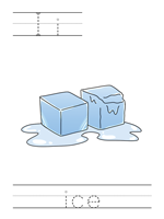 Printable print practice worksheet - Ii ice