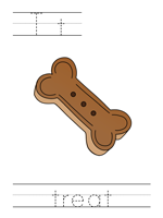 Printable print practice worksheet - Tt treat