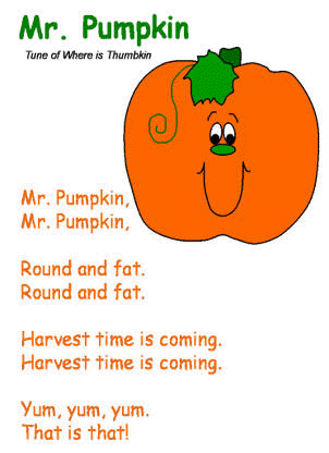 Mr Pumpkin song