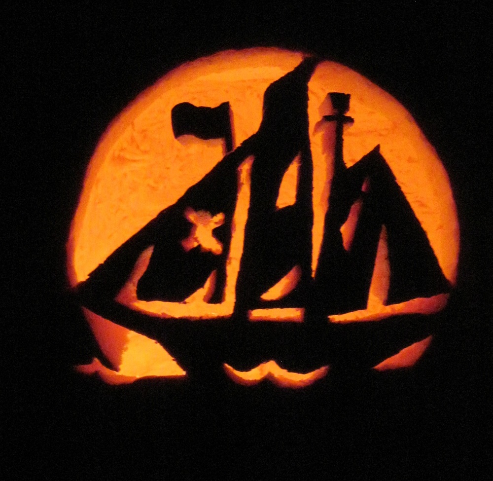 Haunted Pirate Ship Pattern Template