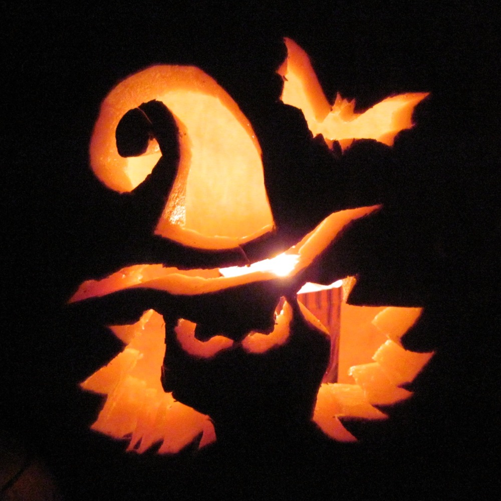 Witch Face Pumpkin Pattern